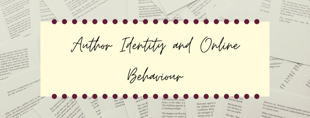 Author Identity and Online Behaviour banner