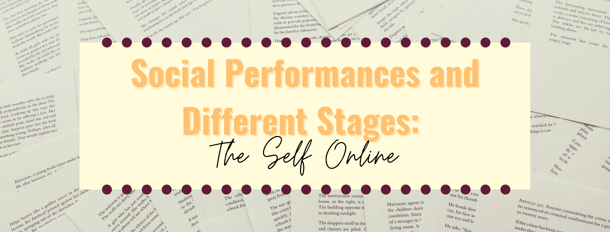 Social Performances Online banner.